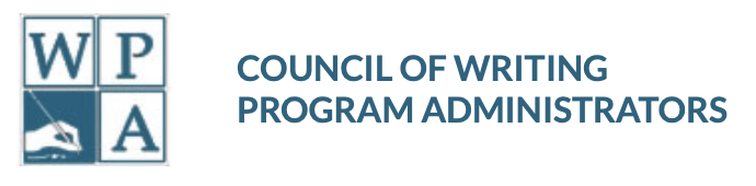 WPA logo with a hand holding a pen and the text Council of Writing Program Administrators