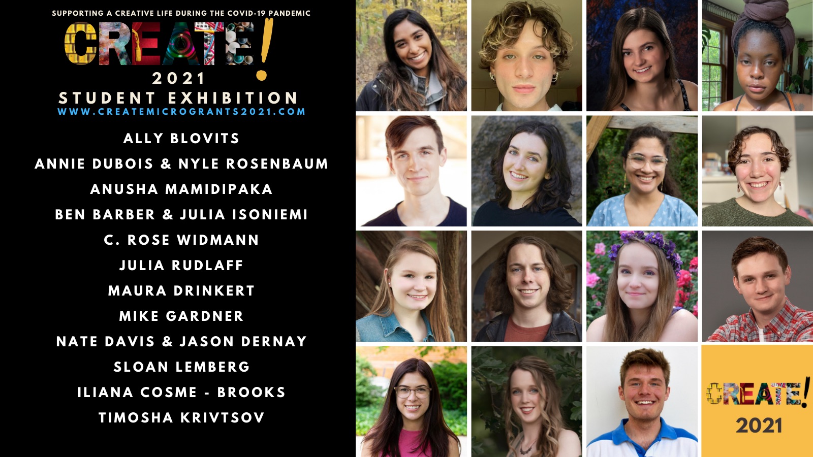 Read more about the article CREATE! Micro-Grant Program Launches 2021 Student Exhibition